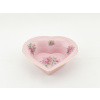 Miska srdce, 16 cm, růžový porcelán, květiny, Leander