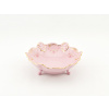 Miska vykrajovaná 17 cm, růžový porcelán, kytičky, Leander