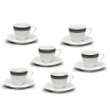 Šálky s podšálkem na kávu, porcelán, Lea, kružnice, 150 ml, Thun, 6 ks