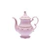 Kávová konvice, 1,15 l, růžový porcelán, kytičky, Leander