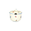 Cukřenka s víčkem 0,20 l, rakouská házenka, slonová kost, Český porcelán