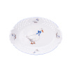 Košík prolamovaný, 21 cm, husy, Český porcelán .