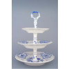 Etažér 3-dílný - talíře prolamované  18+24+27 cm,  cibulák, Český porcelán