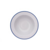 Talířová souprava Ella s hlubokými talíři 330 ml, bílá krajka, modrý lem, porcelán Thun, 18 d.1