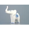 Slon I - jednoduchá dekorace 12 cm, cibulák, Český porcelán