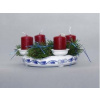 Svícen adventní, 18 cm, cibulák, Český porcelán