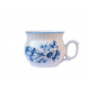 hrnek darume modre kvety cesky porcelan