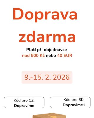 ❗DOPRAVA ZDARMA❗ 🚗 Do neděle 15. 2. využijete poštovné zdarma! Nakupte nad 500 Kč (40 EUR) a vaši objednávku vám dovezeme...