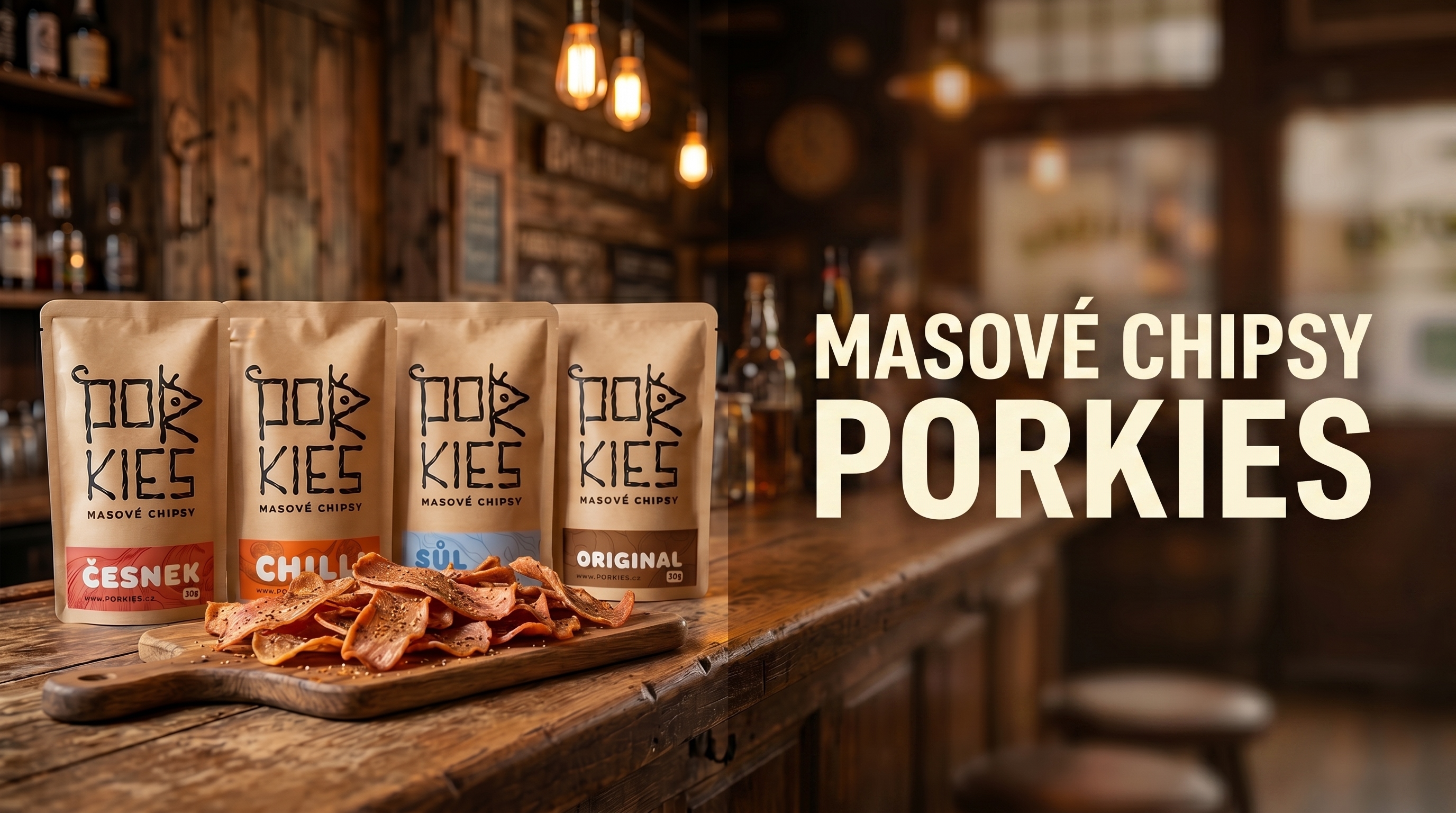 Masové chipsy Porkies