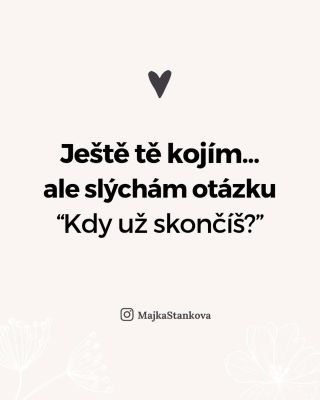 Kojíš své dítě a cítíš, že možná přichází poslední období vašeho společného propojení tímhle způsobem? Pak je tento...