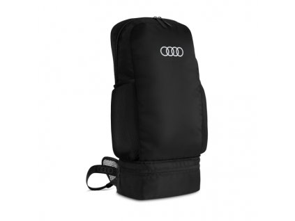 3152200100 Audi Rucksack faltbar schwarz Vorderseite 600x600