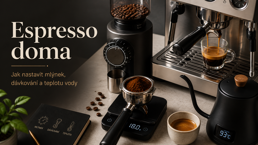 Espresso doma — jak nastavit mlýnek, dávkování a teplotu vody