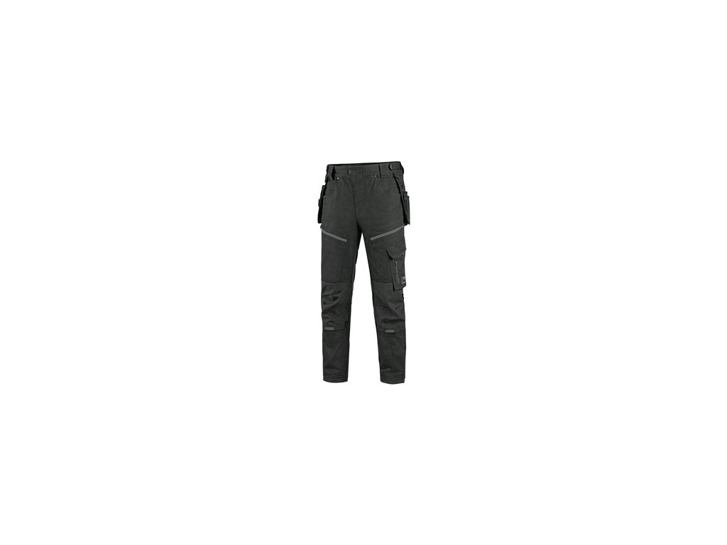 Kalhoty CXS LEONIS, pánské, černé s šedými doplňky (Velikost 64)