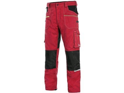 Kalhoty CXS STRETCH, pánské, červeno - černé (Velikost 64)