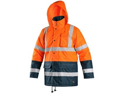 Bunda CXS OXFORD, výstražná, oranžovo-modrá (Velikost 3XL)