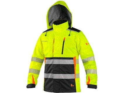Bunda CXS BENSON, výstražná, zateplená, žluto-černá (Velikost 3XL)