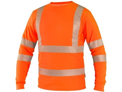 Tričko CXS OLDHAM, dlouhý rukáv, výstražné, pánské, oranžové (Velikost 3XL)