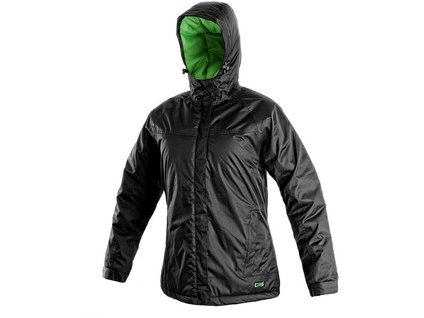 Dámská zimní bunda KENOVA, černo-zelená (Velikost XL)