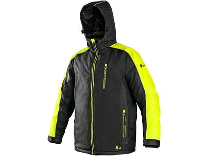 Bunda CXS BRIGHTON, zimní, černo-žlutá (Velikost 4XL)