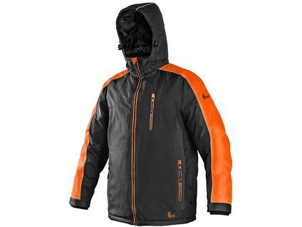 Bunda CXS BRIGHTON, zimní, černo-oranžová (Velikost 4XL)