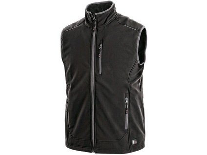 Pánská softshell vesta TOPEKA, černá (Velikost 3XL)