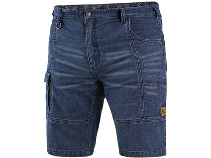 Kraťasy jeans CXS MURET, pánské, modro-černé (Velikost 62)