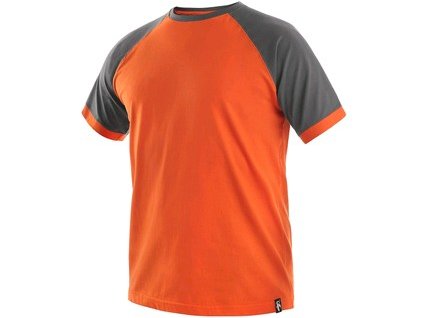 Tričko CXS OLIVER, krátký rukáv, oranžovo-šedé (Velikost 3XL)