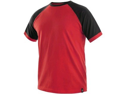 Tričko CXS OLIVER, krátký rukáv, červeno-černé (Velikost 5XL)
