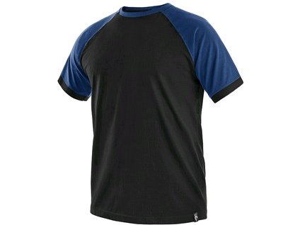 Tričko CXS OLIVER, krátký rukáv, černo-modré (Velikost 5XL)