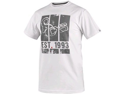 Tričko CXS WILDER, krátký rukáv, potisk CXS logo, bílé (Velikost 3XL)