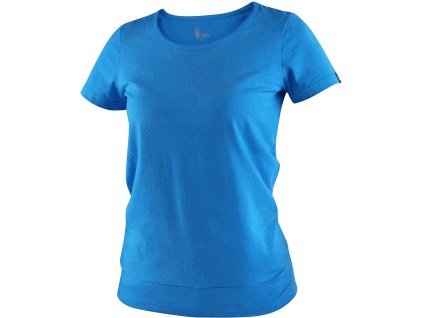 Tričko CXS EMILY, dámské, krátký rukáv, azurově modrá (Velikost 3XL)