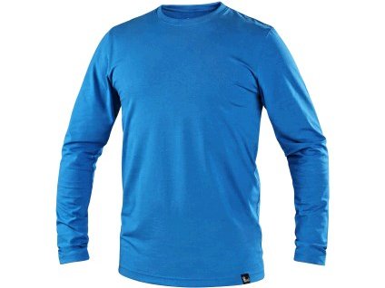 Tričko CXS SIMON, dlouhý rukáv, azurově modré (Velikost 3XL)