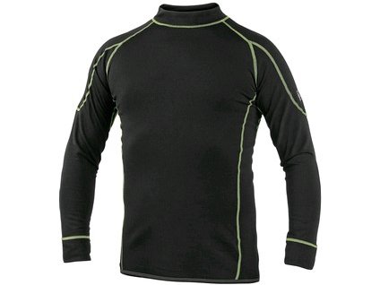 Pánské funkční tričko REWARD, dl. rukáv, černo-zelené (Velikost XXXL)