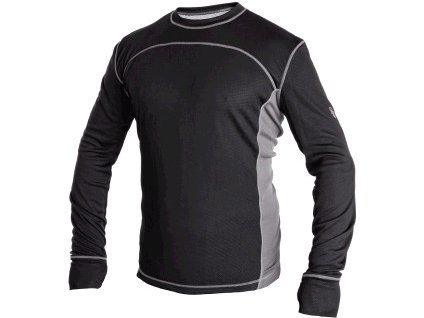 Tričko CXS COOLDRY, funkční, dlouhý rukáv, pánské, černo-šedé (Velikost 3XL)