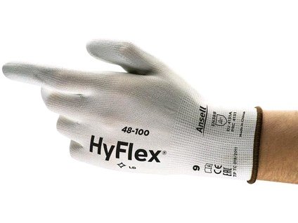 Rukavice ANSELL HYFLEX 48-100, máčené v polyuretanu (Velikost 10)