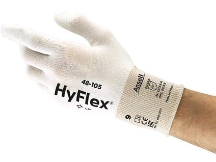 Rukavice ANSELL HYFLEX 48-105, máčené v polyuretanu (Velikost 10)