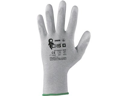 Rukavice CXS ADGARA, antistatické, ESD, povrstvená dlaň a prsty (Velikost 11)