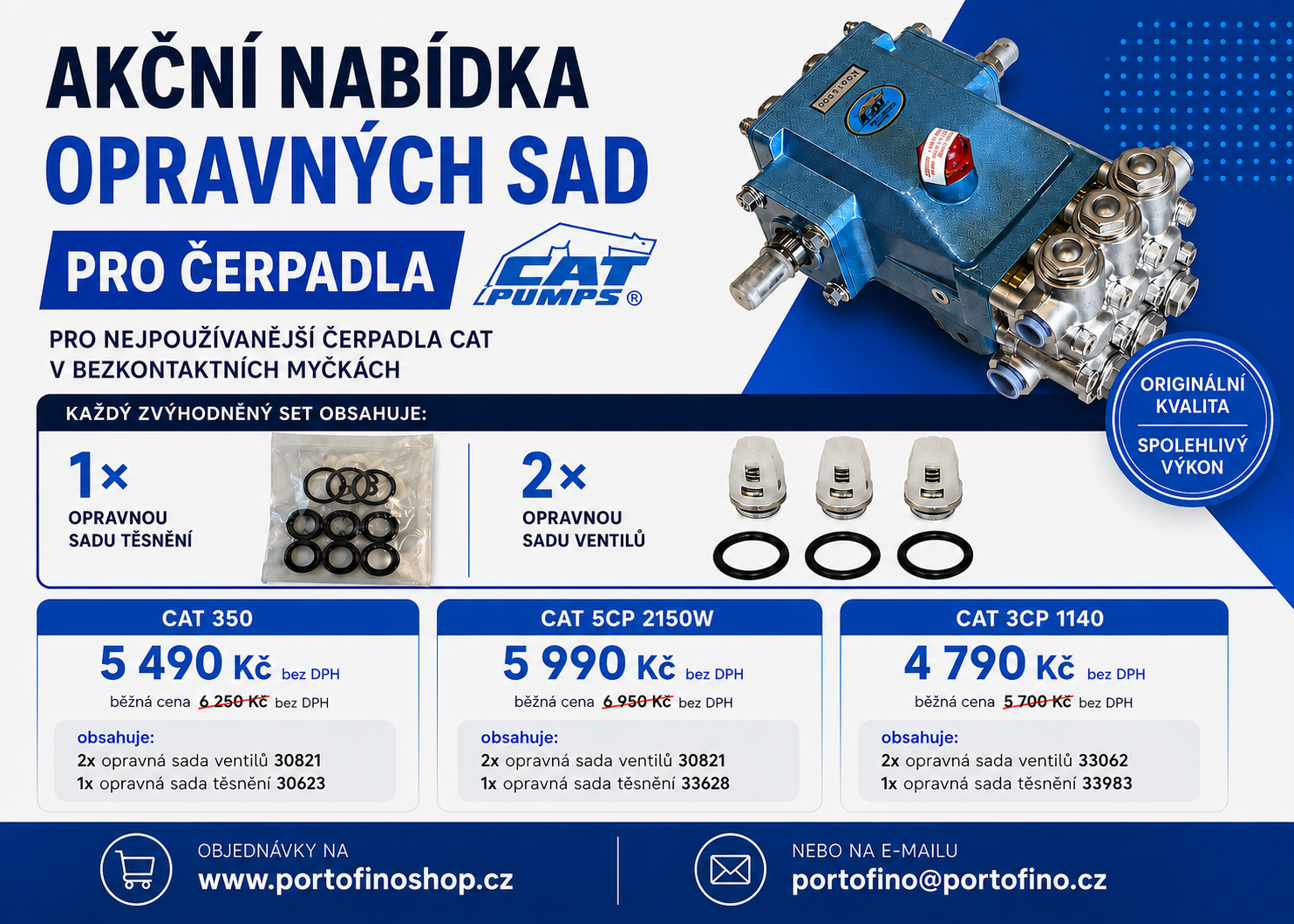 Opravné sady pro čerpadla CAT