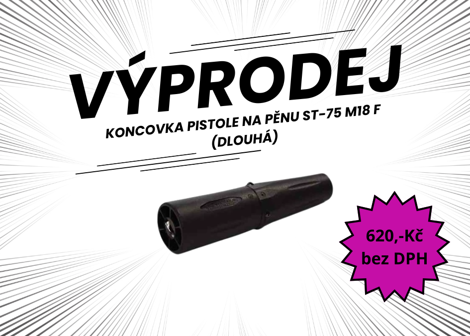 Koncovka pistole na pěnu