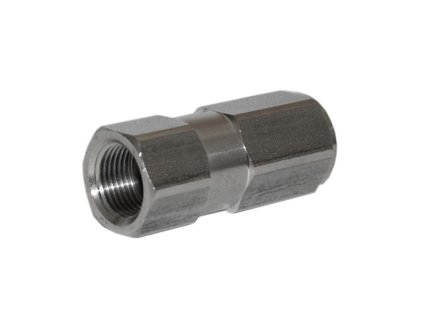 Nerezový zpětný ventil 1/2" F - 1/2" F -410 bar, 60 l/min - Basic