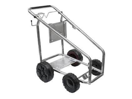 chromovaný vozík pro čerpadlo s motorem