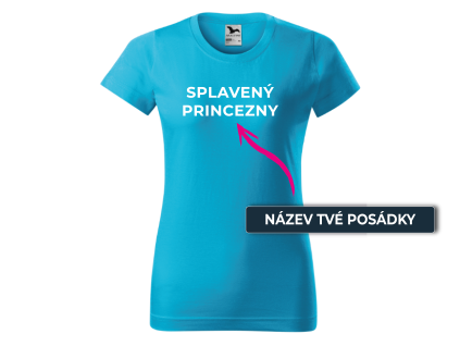 Dámská trička BASIC název posádky + role 01