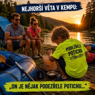 Každá posádka má: kapitána, hlavního degustátora, a jedno dítě, které je až moc potichu 😄🌊 #posadka #vodaci #detskaposadka...