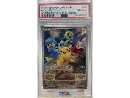Pikachu 001 PSA10
