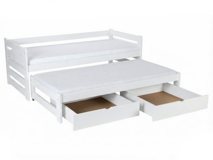 Detská posteľ s prístelkou Veronika 7 - biela