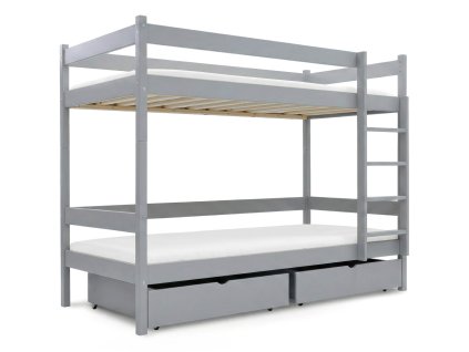 Poschodová posteľ Paula 2 200x90 Grafit