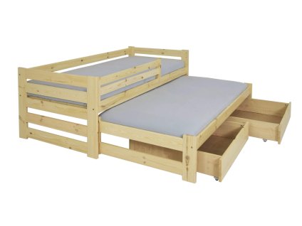 Detská posteľ s prístelkou Veronika 7 90x200 - prírodná