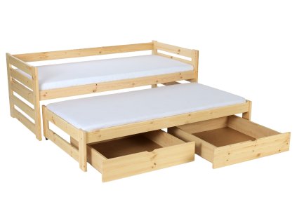 Detská posteľ s prístelkou Veronika 7 - prírodná