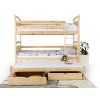 Poschodová posteľ s prístelkou Petra 2 200x90 - prírodná