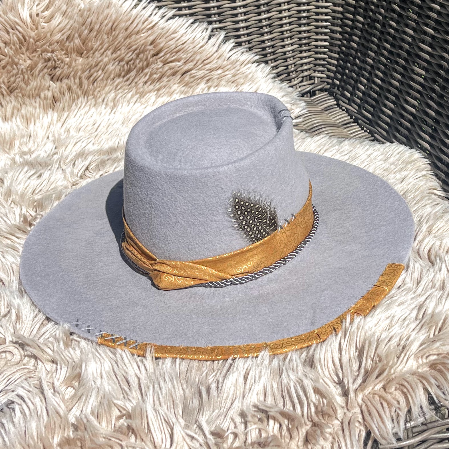 dámský plstěný klobouk fedora Merino 220gr